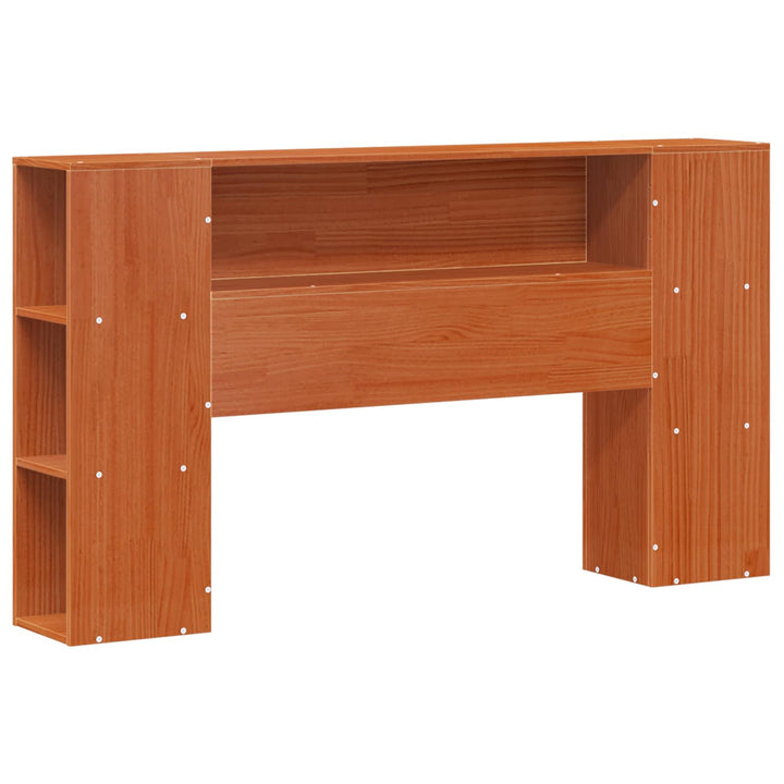 Sengestel med opbevaringshovedgavl Voks brun 140 x 190 cm