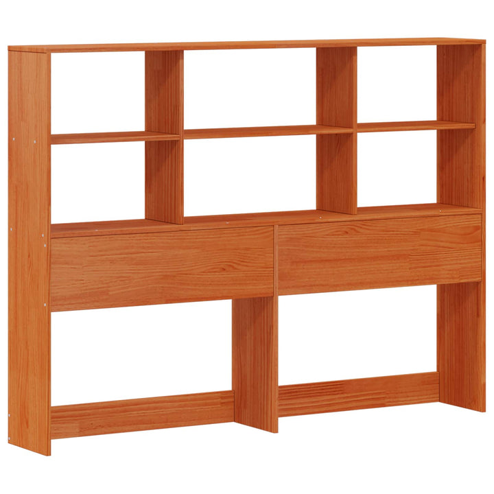 Sengestel med opbevaringshovedgavl VoksBrun 140 x 190 cm