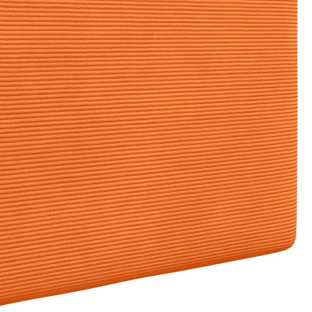 Hængende sengegavl Med LED-lys Orange Velourstof