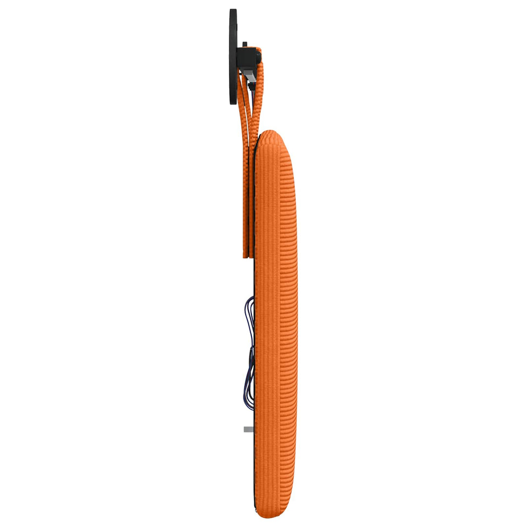 Hængende sengegavl Med LED-lys Orange Velourstof