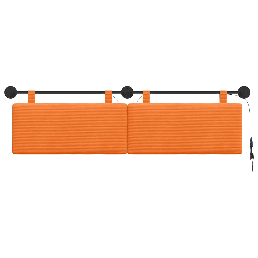 Hængende sengegavl Orange Velourstof