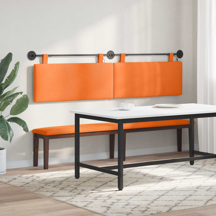 Hængende sengegavl Orange Velourstof