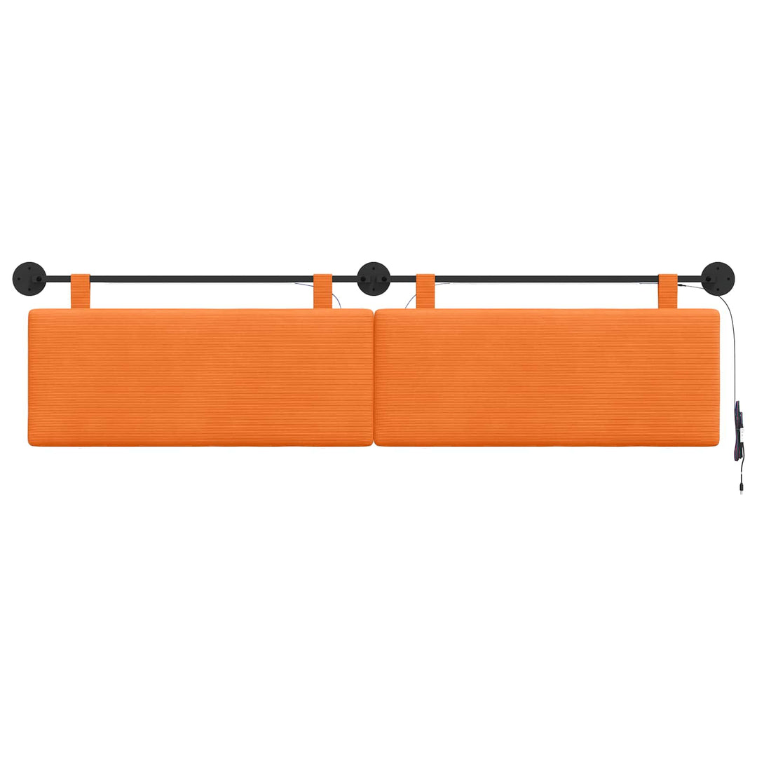 Hængende sengegavl Orange Velourstof
