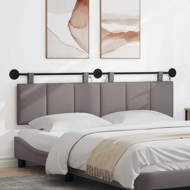 Hængende sengegavl Gråbrun Fløjl
