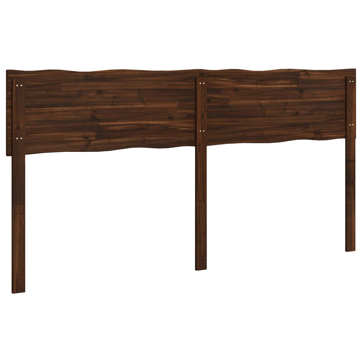 Sengegavl med naturkant ROSTOCK Mørk Brun 180 cm