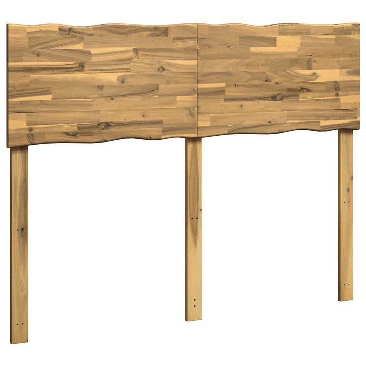 Sengegavl med naturkant ROSTOCK Hvid 150 cm Massivt Akacietræ