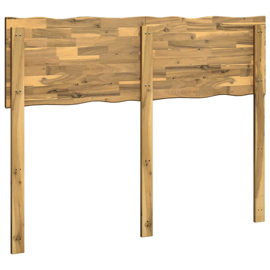 Sengegavl med naturkant ROSTOCK Hvid 135 cm Massivt Akacietræ