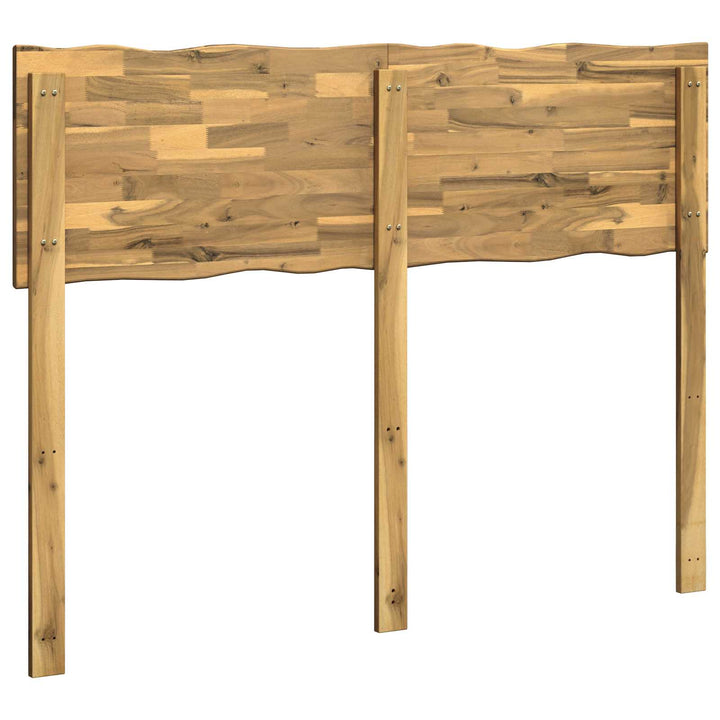 Sengegavl med naturkant ROSTOCK Hvid 120 cm Massivt Akacietræ