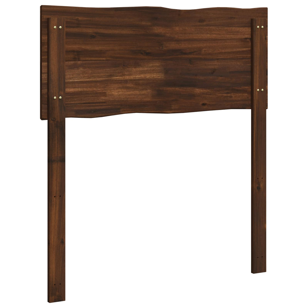 Sengegavl med naturkant ROSTOCK Mørk Brun 80 cm