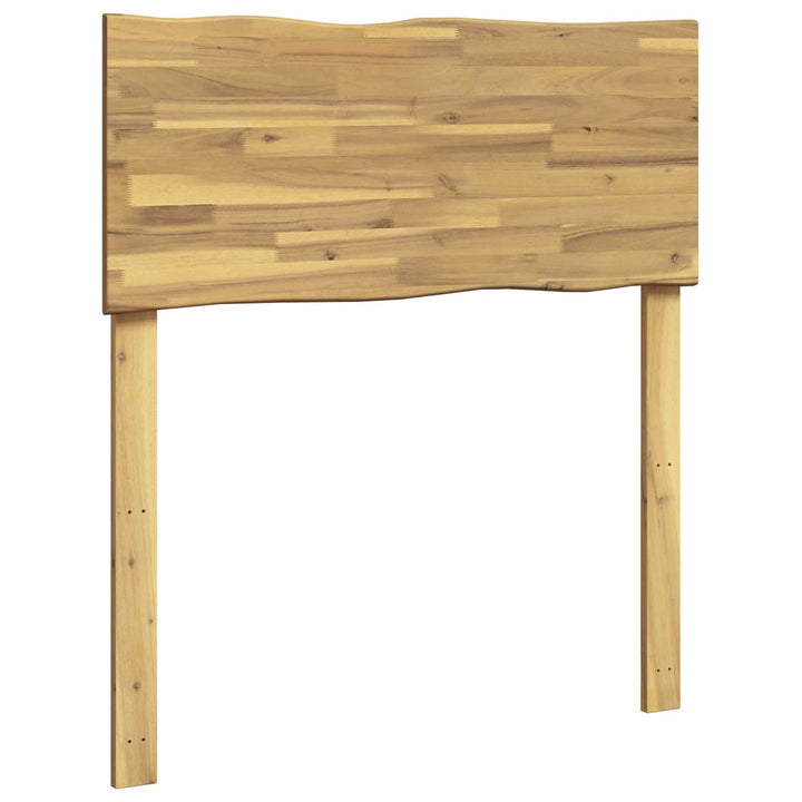 Sengegavl med naturkant ROSTOCK Hvid 80 cm Massivt Akacietræ
