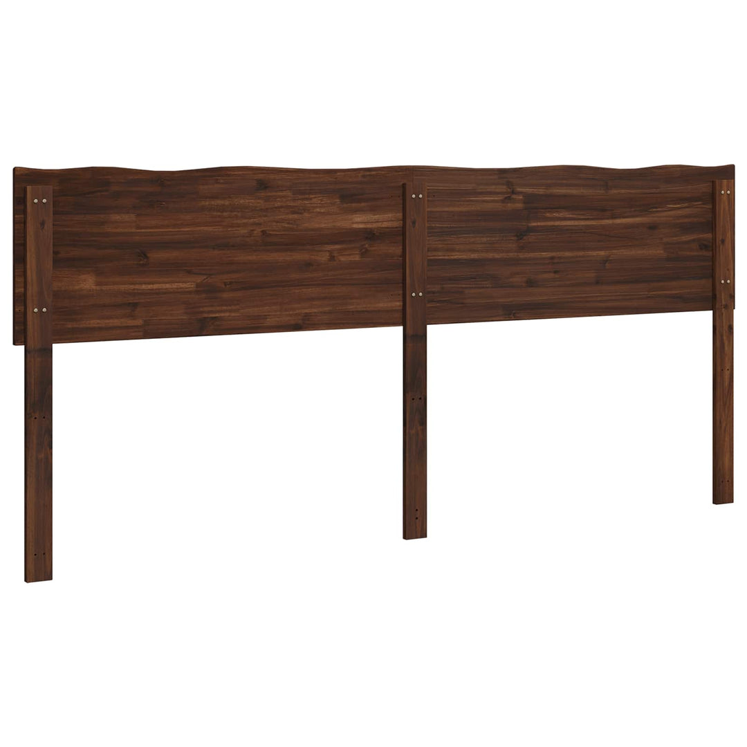 Sengegavl med naturkant ROSTOCK Mørk Brun 180 cm