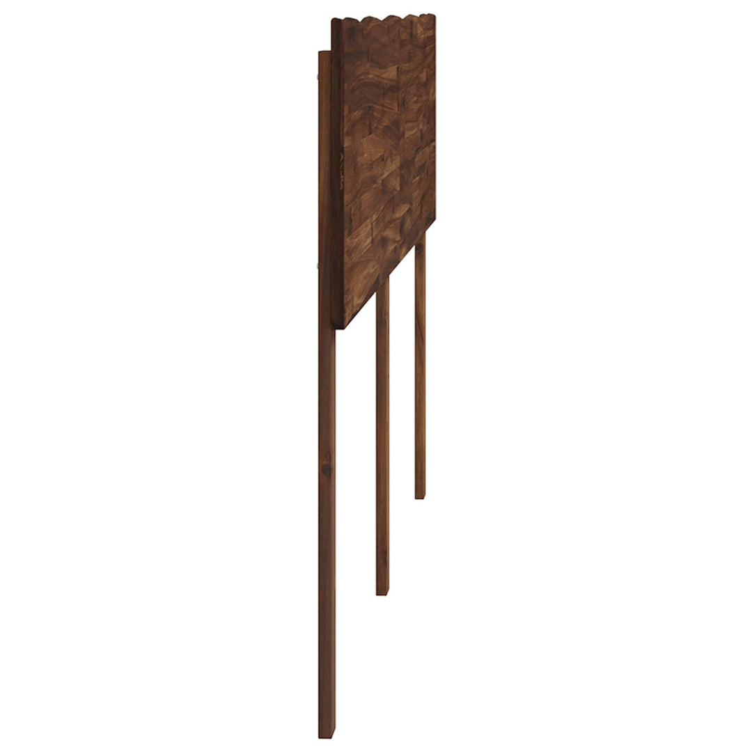Sengegavl med naturkant ROSTOCK Mørk Brun 160 cm