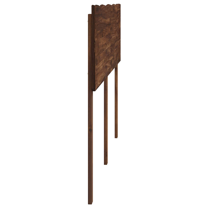 Sengegavl med naturkant ROSTOCK Mørk Brun 150 cm