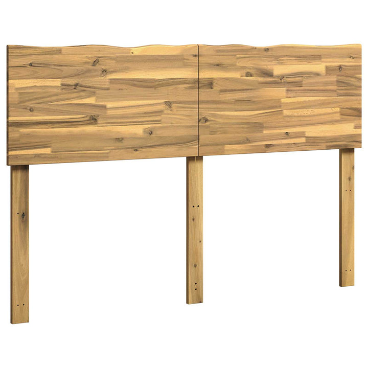 Sengegavl med naturkant ROSTOCK Hvid 150 cm Massivt Akacietræ