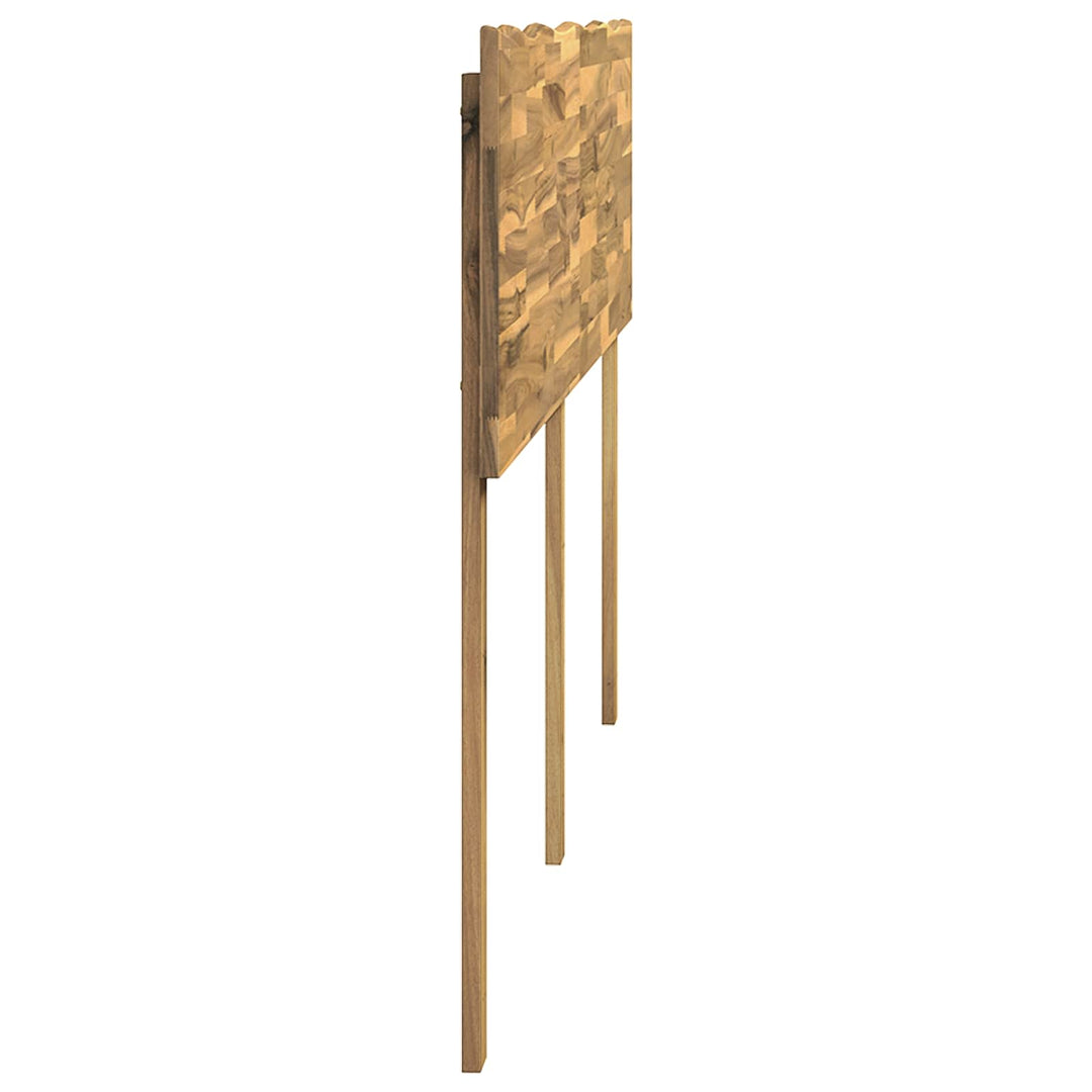 Sengegavl med naturkant ROSTOCK Hvid 135 cm Massivt Akacietræ