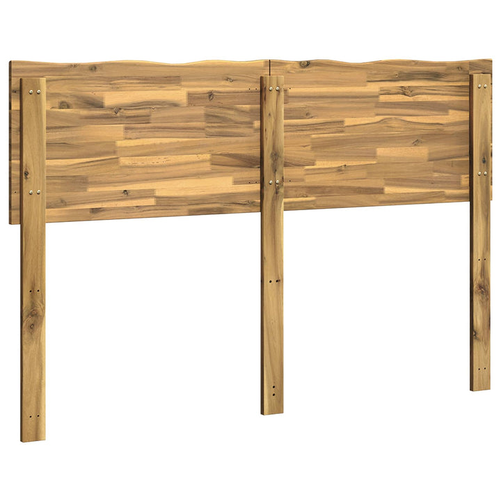 Sengegavl med naturkant ROSTOCK Hvid 120 cm Massivt Akacietræ