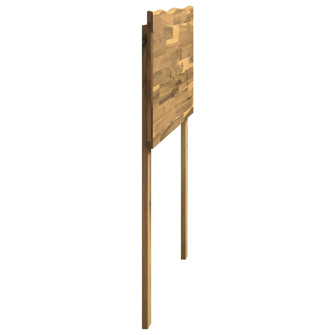 Sengegavl med naturkant ROSTOCK Hvid 90 cm Massivt Akacietræ