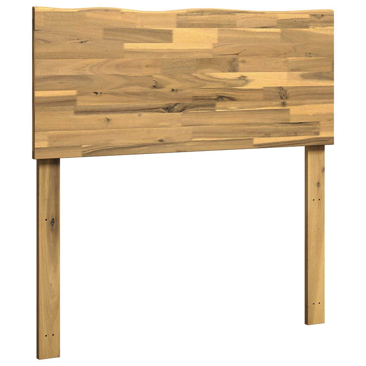 Sengegavl med naturkant ROSTOCK Hvid 80 cm Massivt Akacietræ