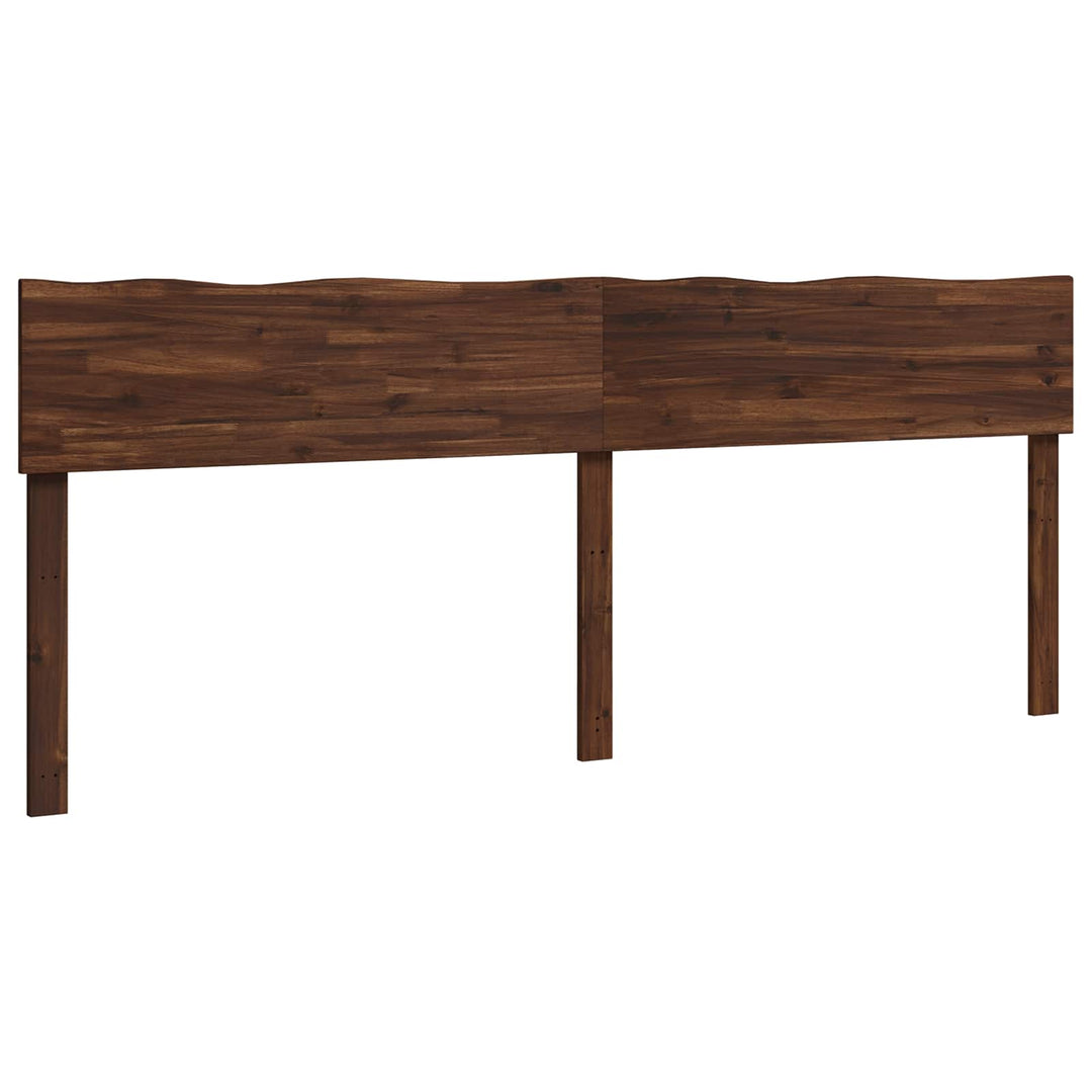 Sengegavl med naturkant ROSTOCK Mørk Brun 180 cm