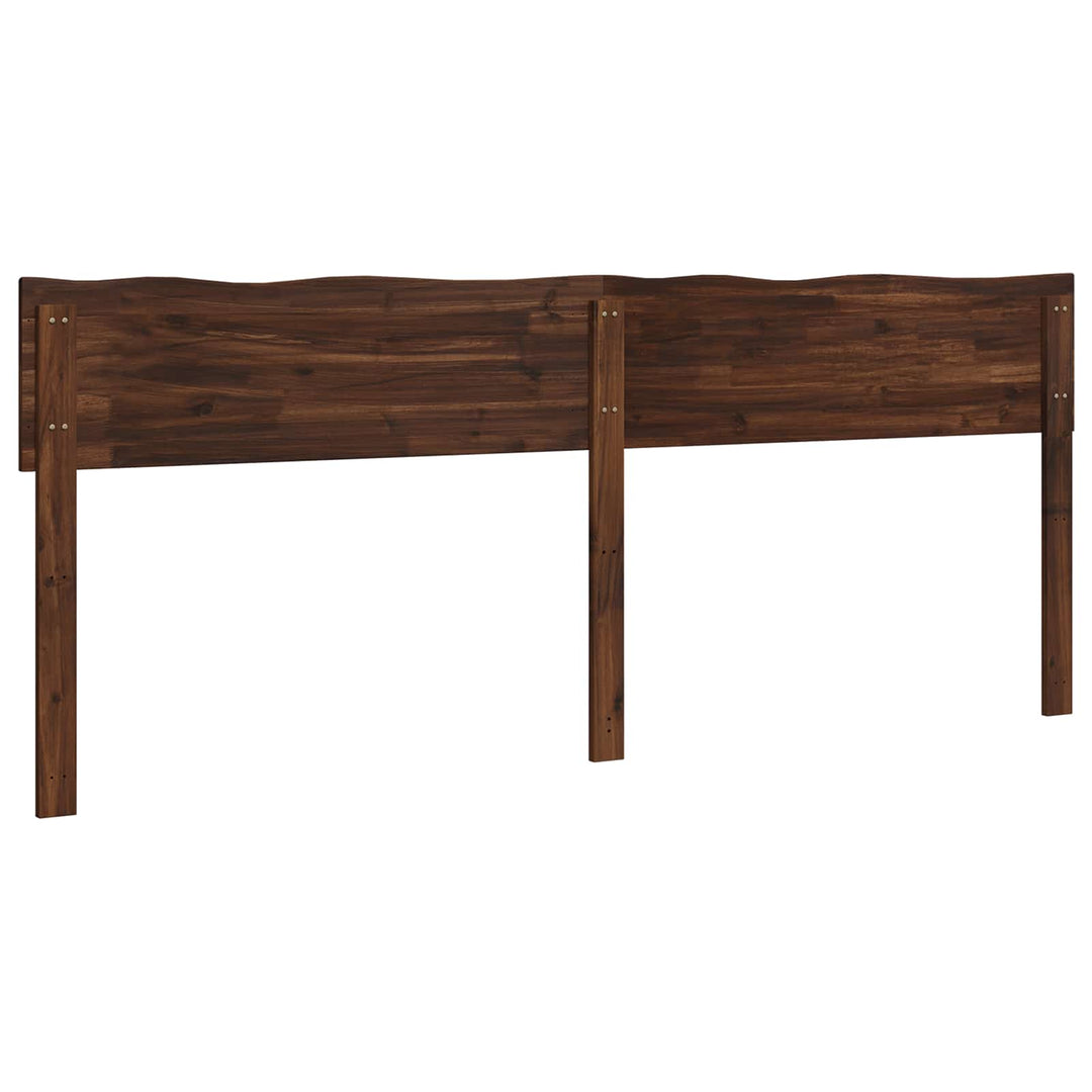 Sengegavl med naturkant ROSTOCK Mørk Brun 180 cm
