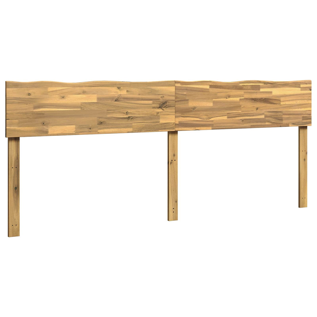 Sengegavl med naturkant ROSTOCK Hvid 180 cm Massivt Akacietræ
