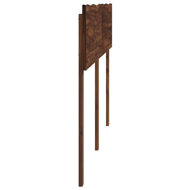 Sengegavl med naturkant ROSTOCK Mørk Brun 140 cm