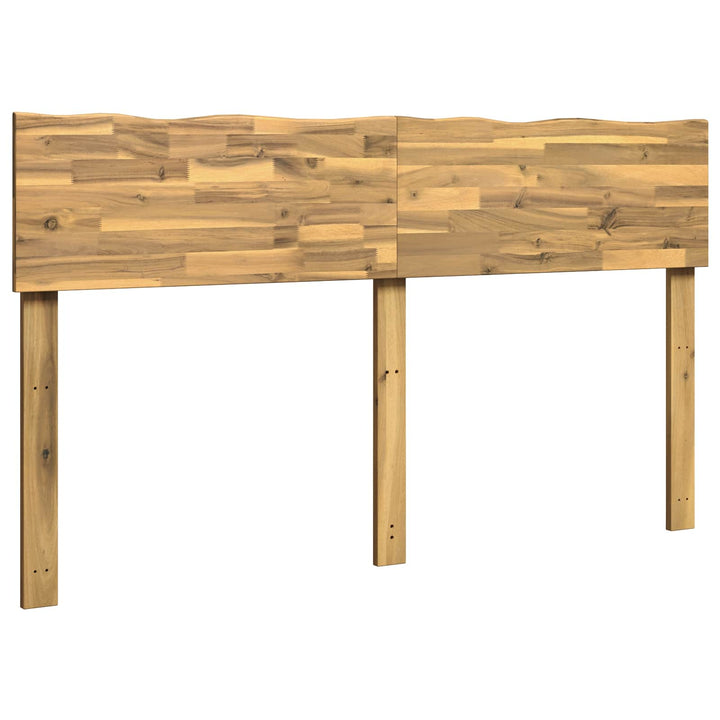 Sengegavl med naturkant ROSTOCK Hvid 140 cm Massivt Akacietræ