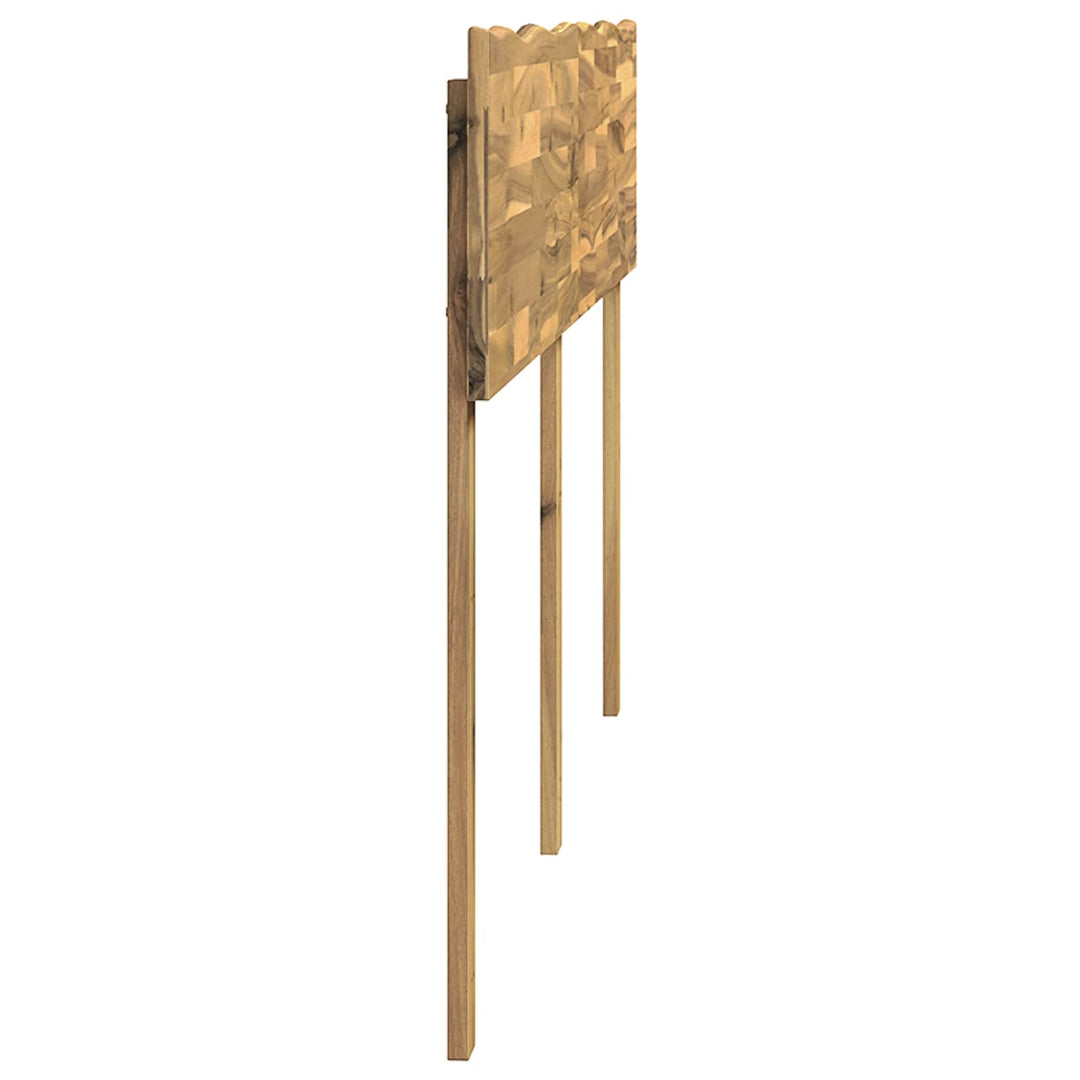Sengegavl med naturkant ROSTOCK Hvid 120 cm Massivt Akacietræ