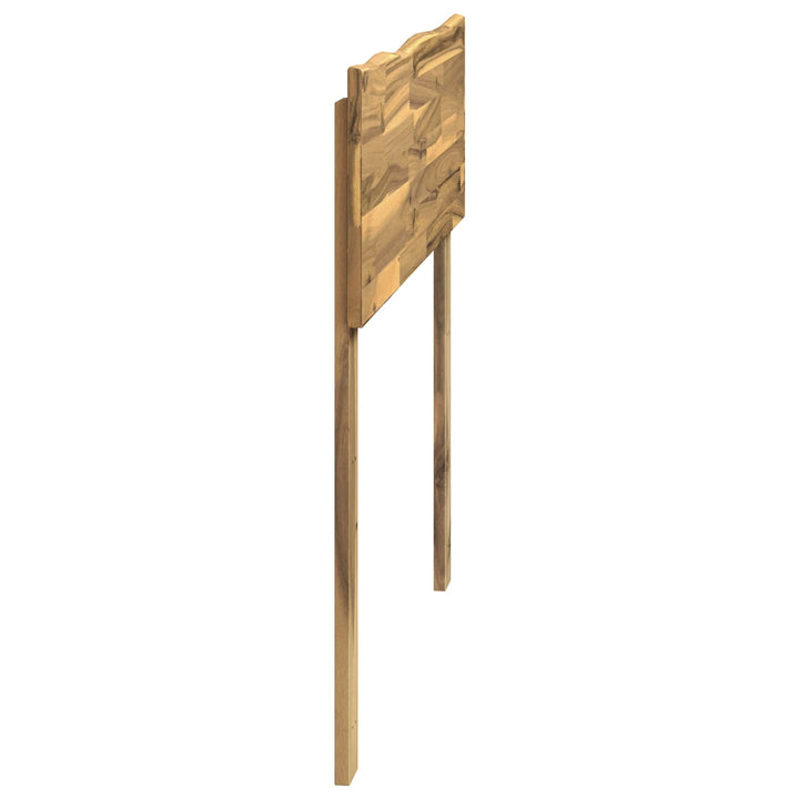 Sengegavl med naturkant ROSTOCK Hvid 90 cm Massivt Akacietræ