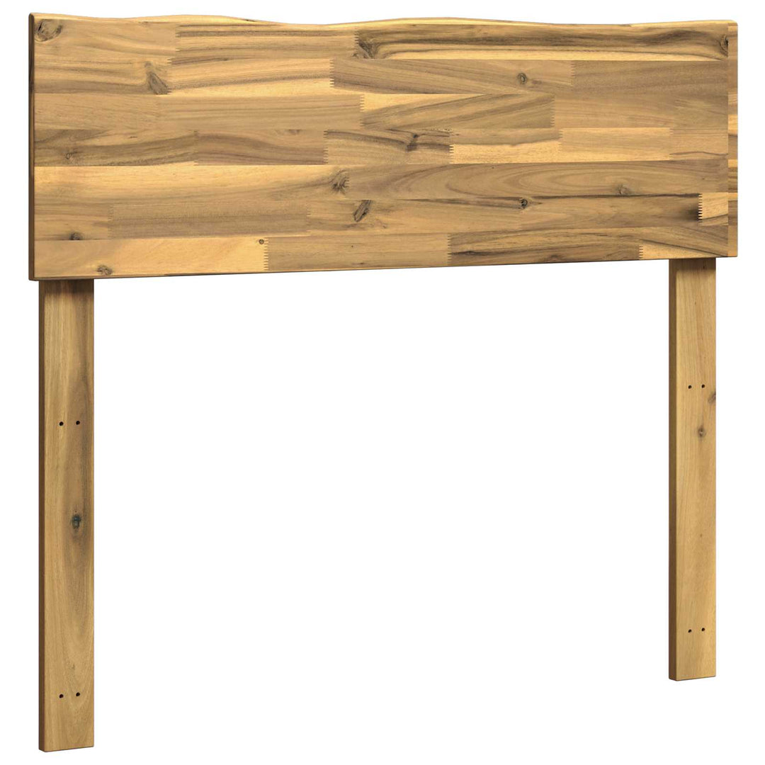 Sengegavl med naturkant ROSTOCK Hvid 75 cm Massivt Akacietræ