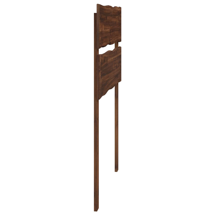 Sengegavl med levende kant ROSTOCK Mørk Brun 75 cm