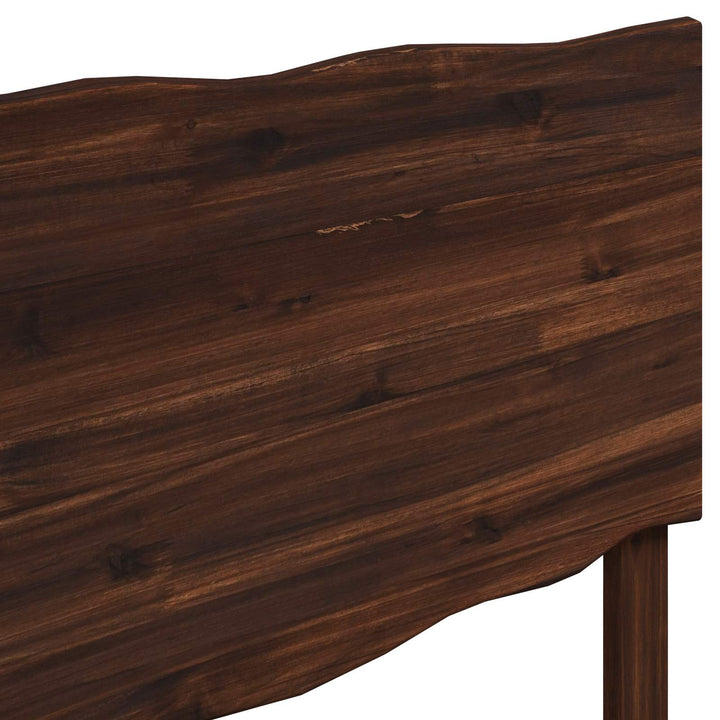 Enkelt Sengebund med Hovedgærde ROSTOCK Mørk Brun 90 x 190 cm