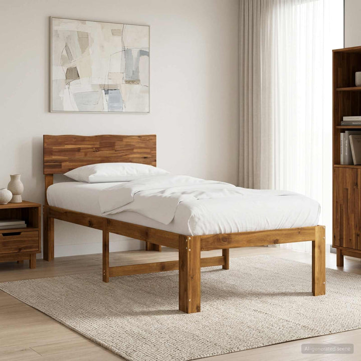 Enkelt Sengebund med Hovedgærde ROSTOCK Naturfarvet 75 x 190 cm