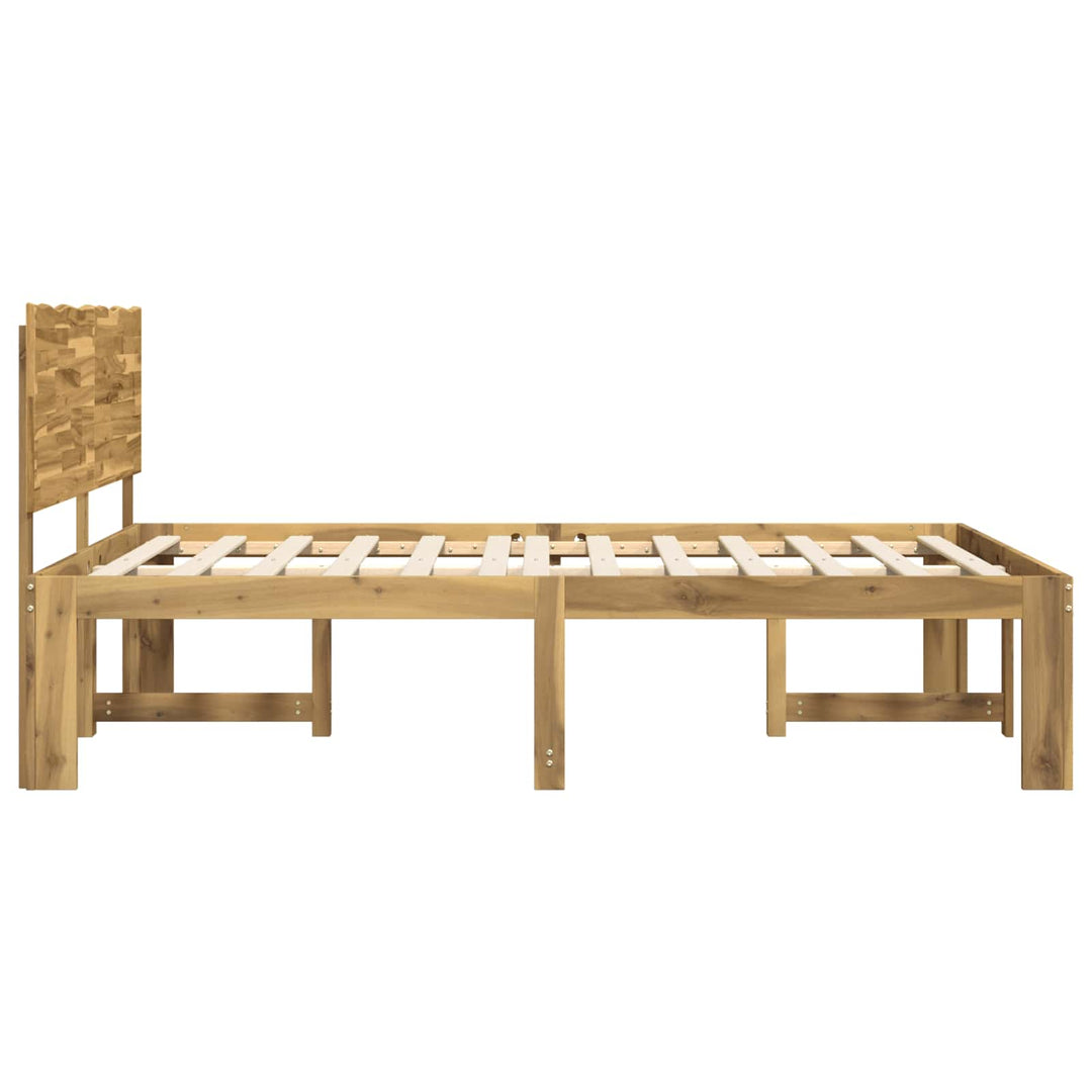 Dobbelt Sengestel med Hovedgærde ROSTOCK Hvid 120 x 200 cm