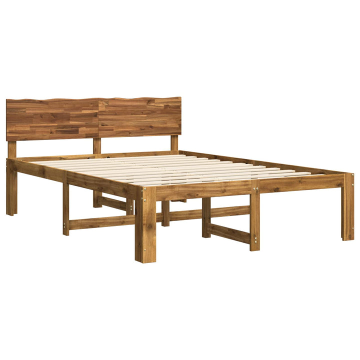 Dobbelt Sengestel med Hovedgærde ROSTOCK Naturfarvet
