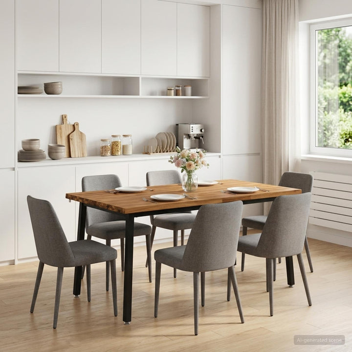 Dining table med live edge 160 x 90 x 75 cm Massivt Akacietræ