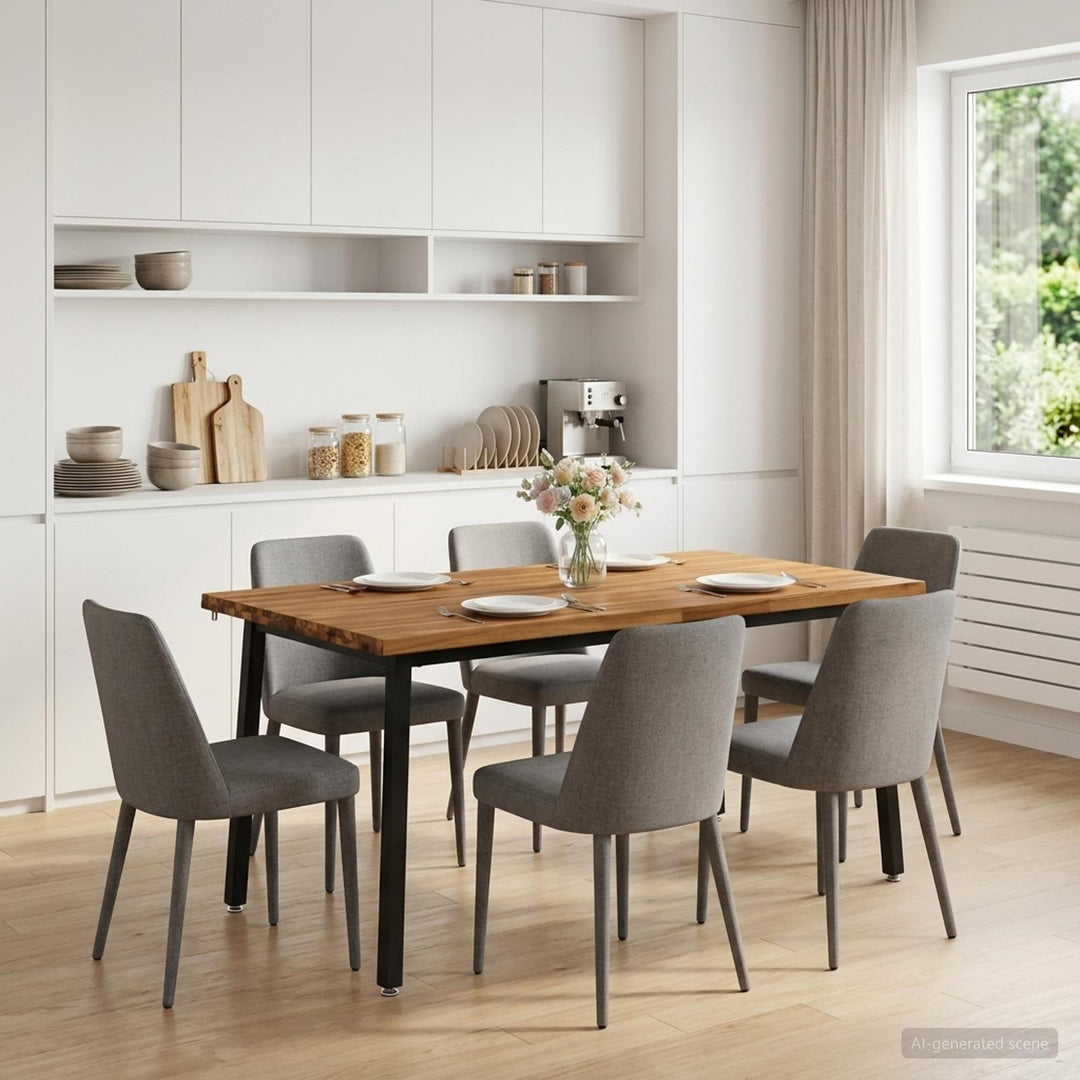 Dining table med live edge 160 x 80 x 75 cm Massivt Akacietræ
