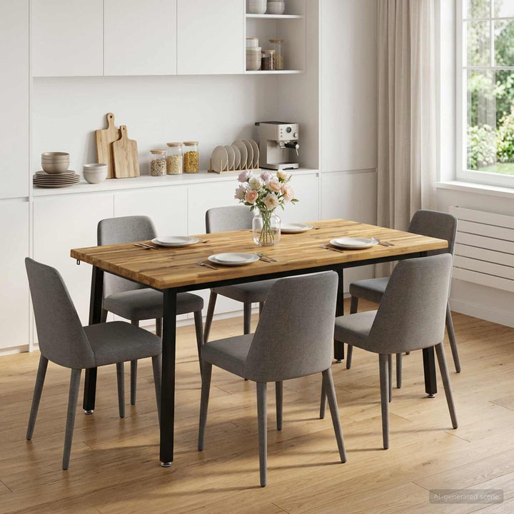 Dining table med live edge 160 x 90 x 75 cm Massivt Akacietræ