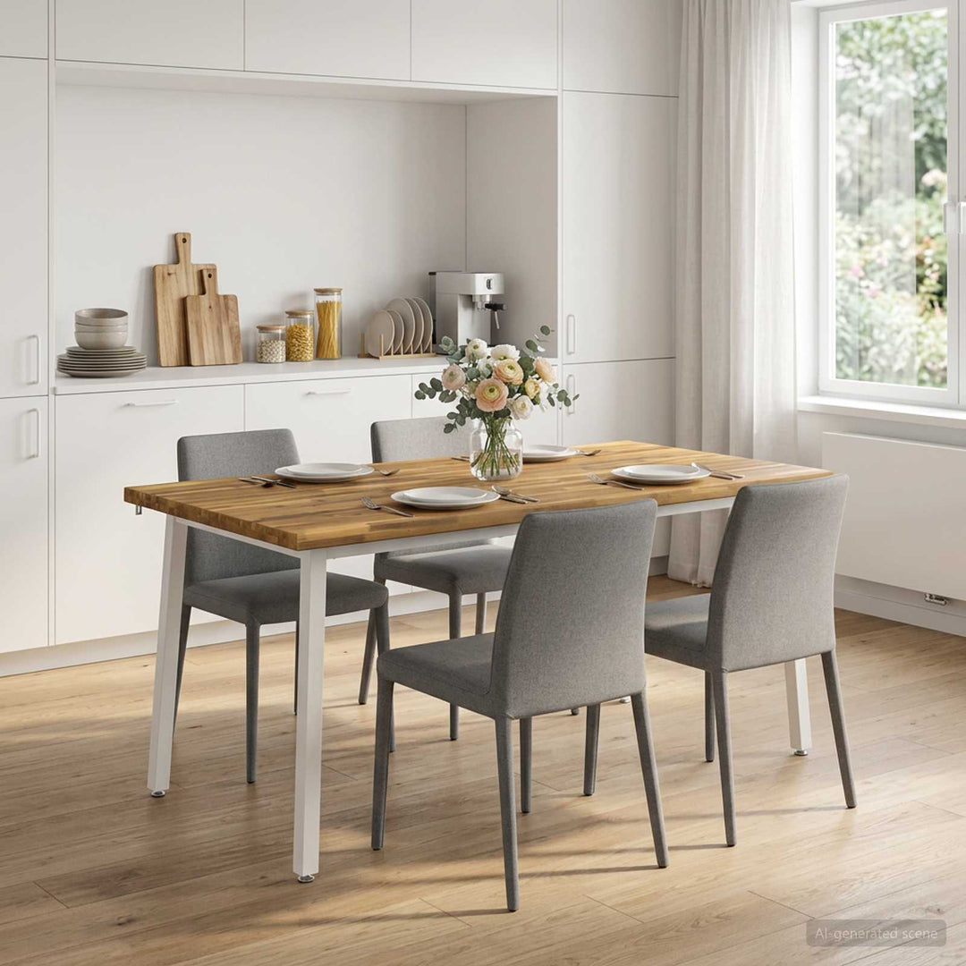 Dining table med live edge 160 x 90 x 75 cm Massivt Akacietræ