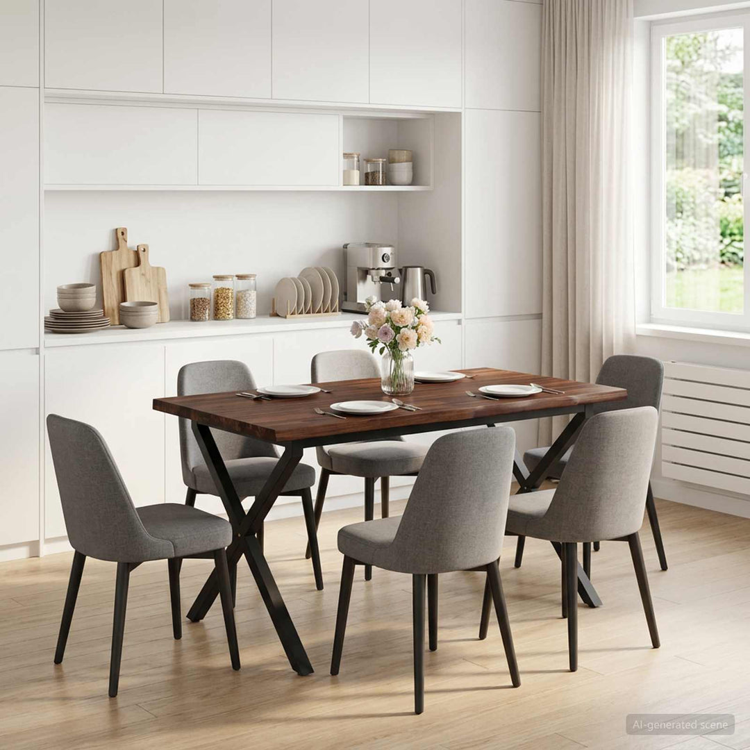 Dining table med live edge 140 x 80 x 75 cm Massivt Akacietræ