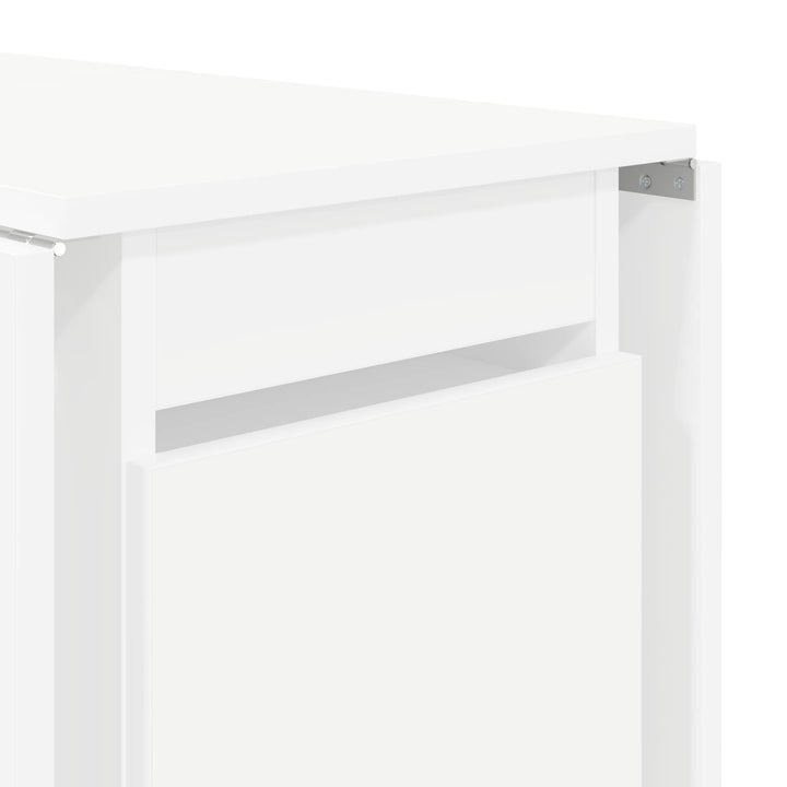 Spisebord 2 pcs 140 x 80 x 77 cm Konstrueret træ Hvid
