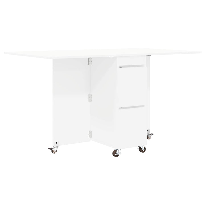 Spisebord 2 pcs 140 x 80 x 77 cm Konstrueret træ Hvid