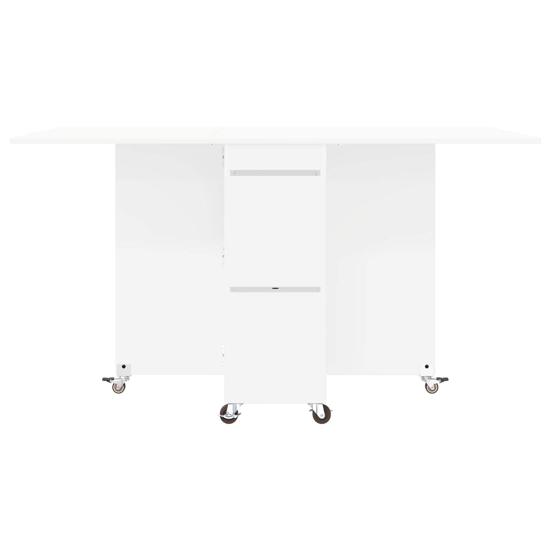Spisebord 2 pcs 140 x 80 x 77 cm Konstrueret træ Hvid