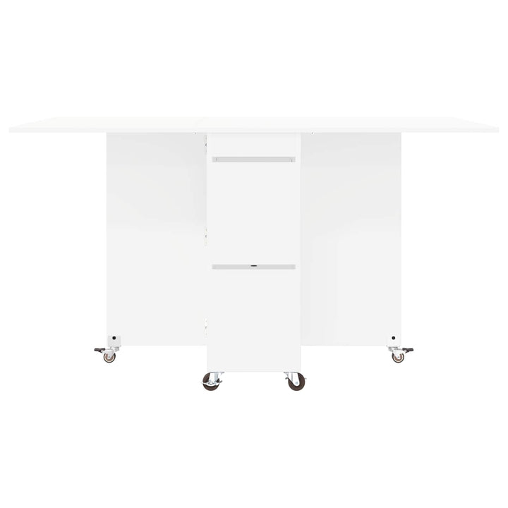Spisebord 2 pcs 140 x 80 x 77 cm Konstrueret træ Hvid