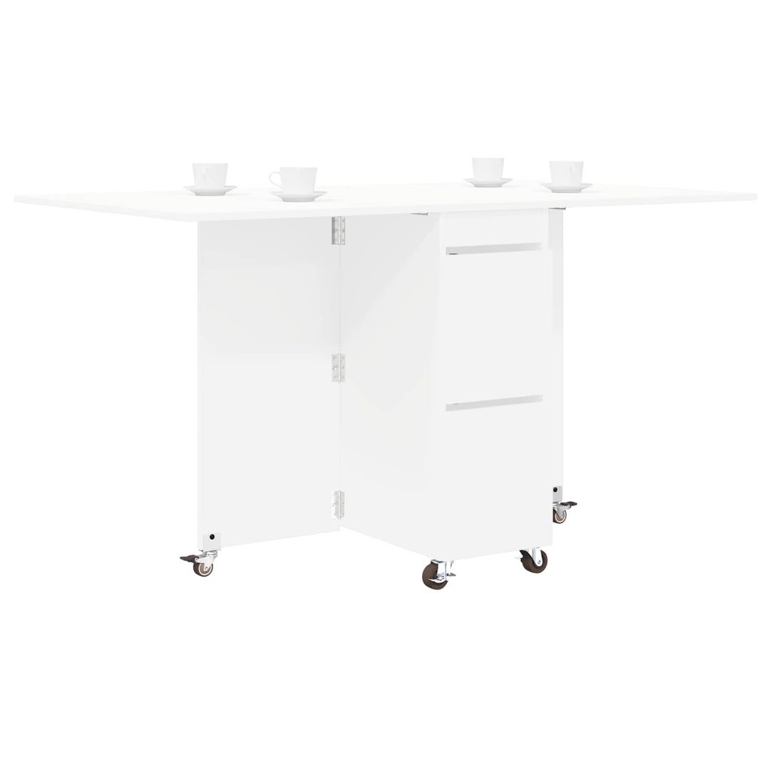 Spisebord 2 pcs 140 x 80 x 77 cm Konstrueret træ Hvid