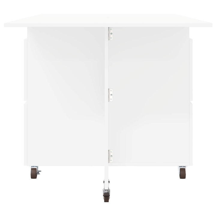 Spisebord 2 pcs 140 x 80 x 77 cm Konstrueret træ Hvid