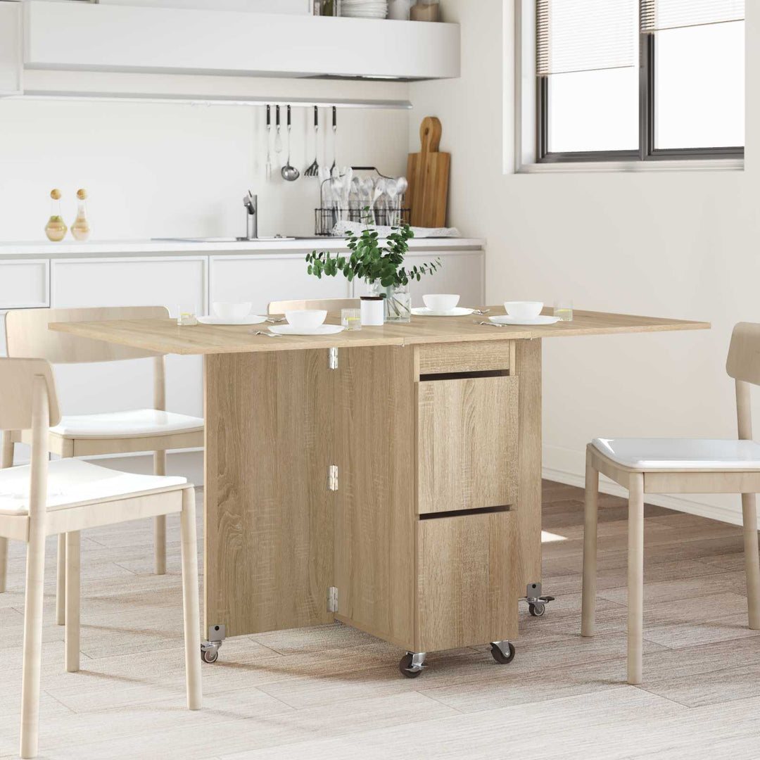 Spisebord 140 x 80 x 77 cm Konstrueret træ Sonoma-eg