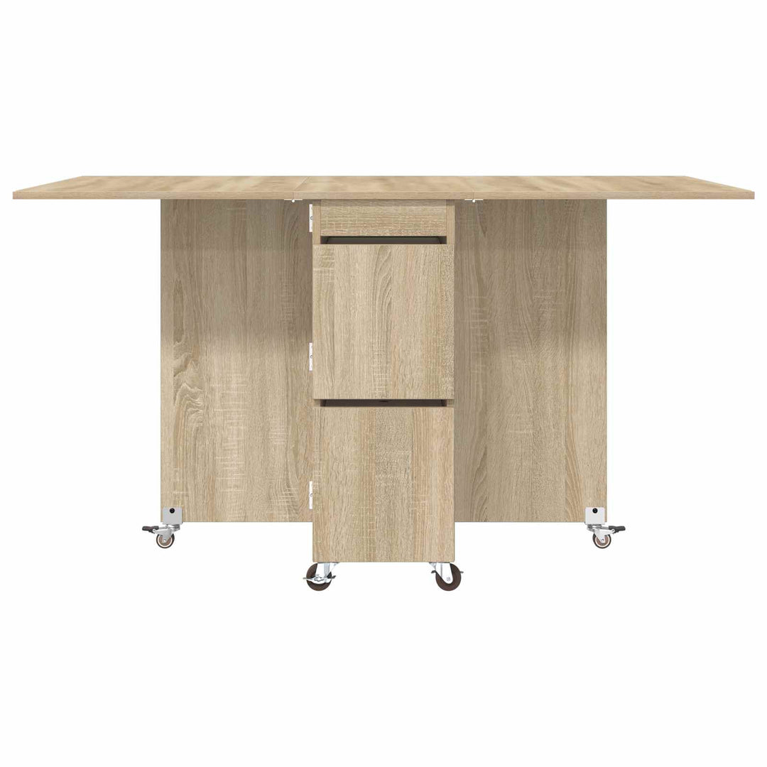 Spisebord 140 x 80 x 77 cm Konstrueret træ Sonoma-eg