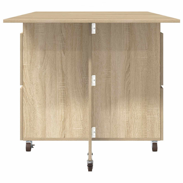 Spisebord 140 x 80 x 77 cm Konstrueret træ Sonoma-eg