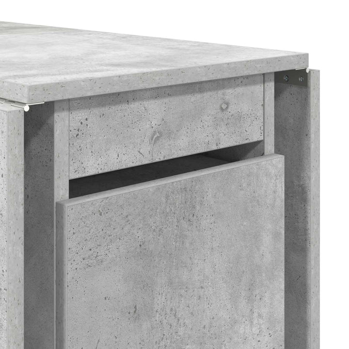 Spisebord 140 x 80 x 77 cm Konstrueret træ Betongrå Rektangulær